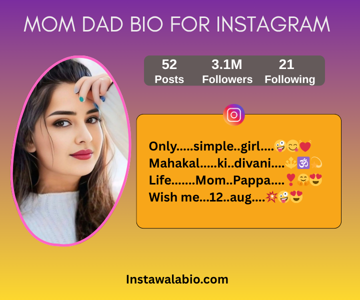 Love Bio for Instagram for Mom Dad