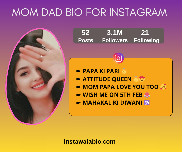 Mom Dad Instagram Bio