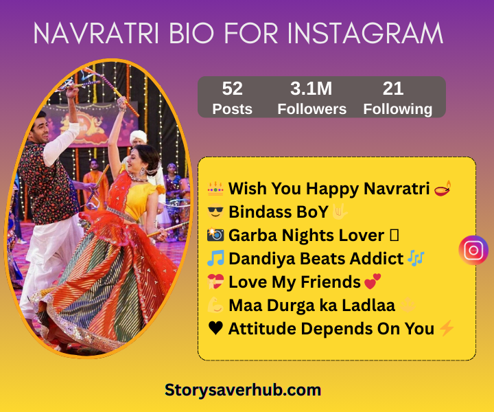 Navratri Bio for Instagram
