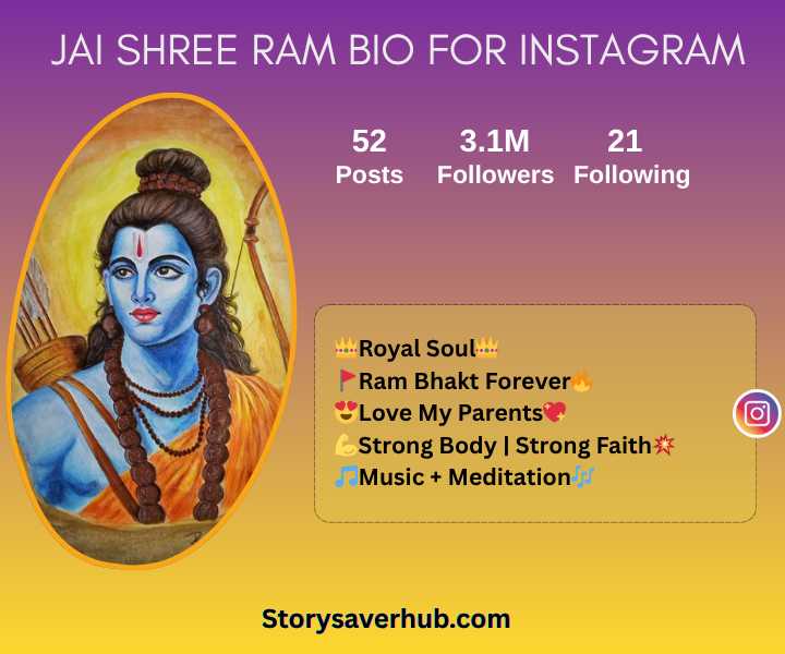 Jai Shree Ram Bio for Instagram