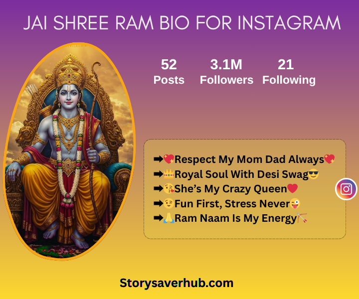 Instagram Bio Jai Shree Ram