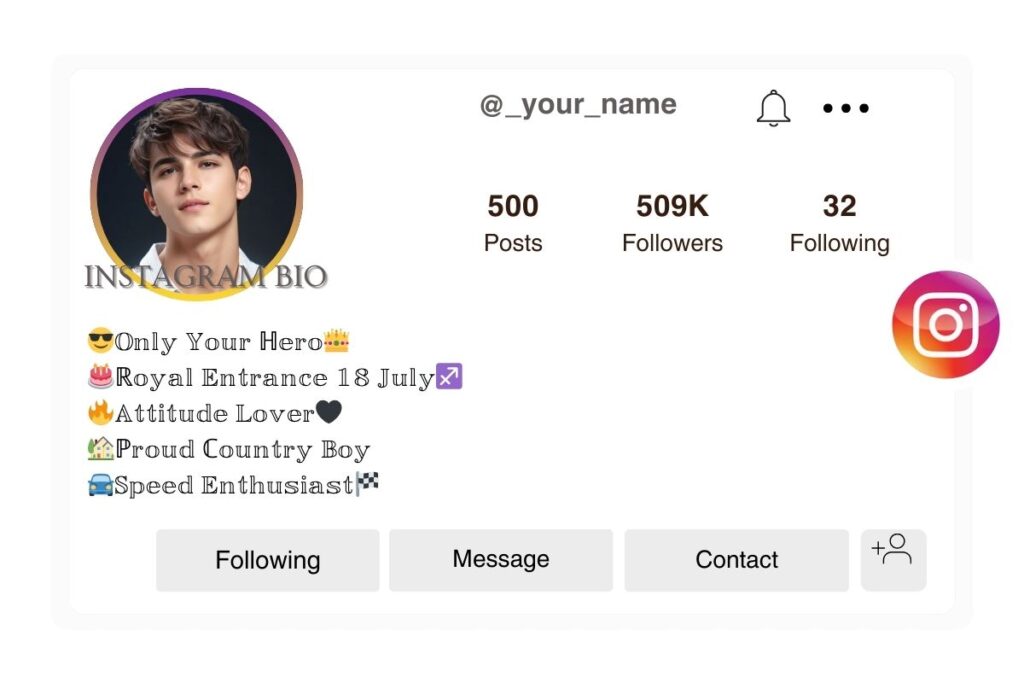 Instagram Bio Styles Font