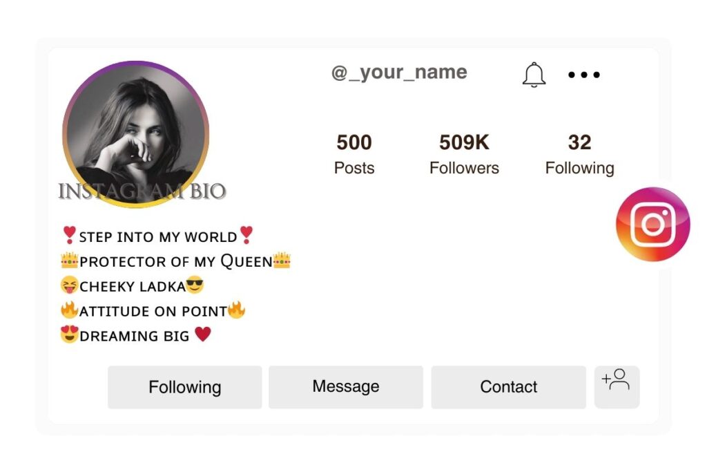 Instagram VIP Bio Stylish Font for Girls