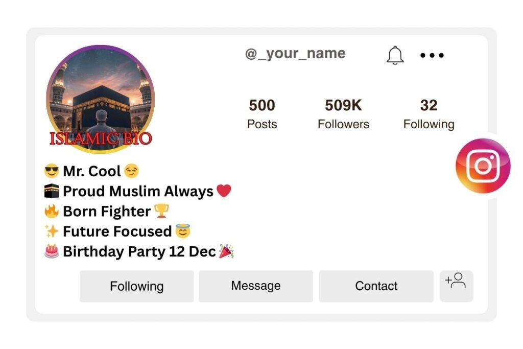 Islamic Bio for Instagram