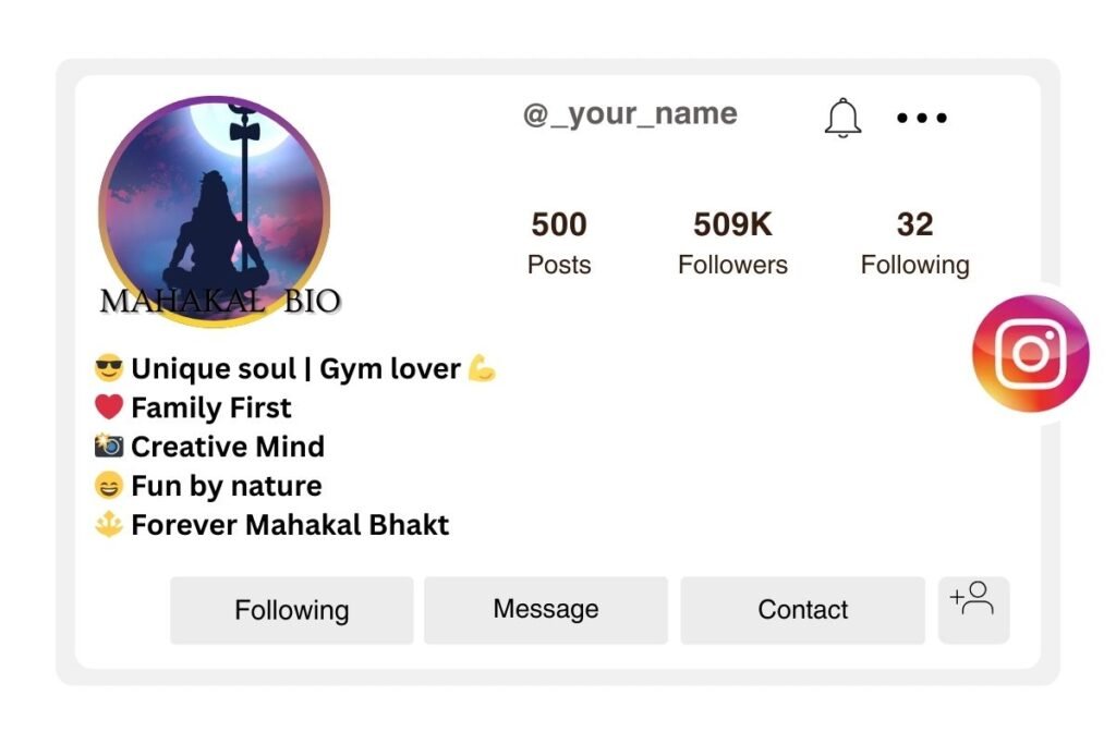 Best Mahakal bio for Instagram